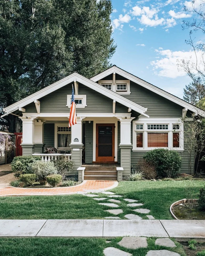 Craftsman home exterior — fresh paint job